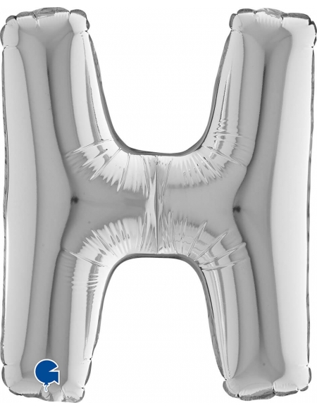 Globo Letra H de 36cm Plata - Foil Poliamida - G14279S