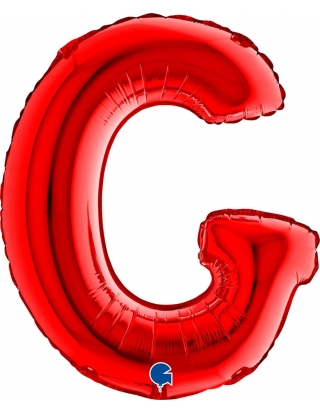 Globo Letra G  de 36cm Roja - Foil Poliamida - G14268R