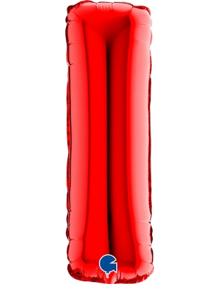 Globo Letra I de 36cm Roja - Foil Poliamida - G14288R