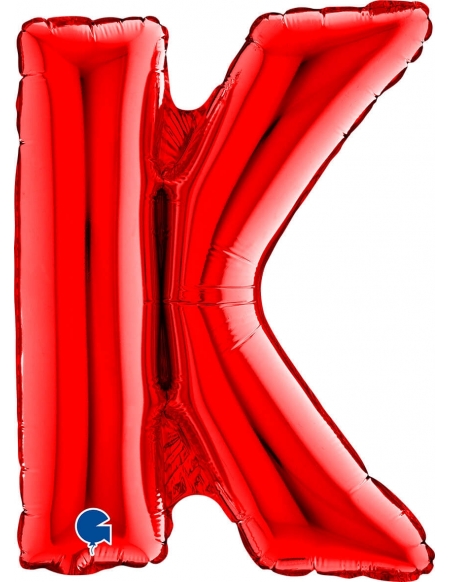 Globo Letra K de 36cm Roja - Foil Poliamida - G14308R