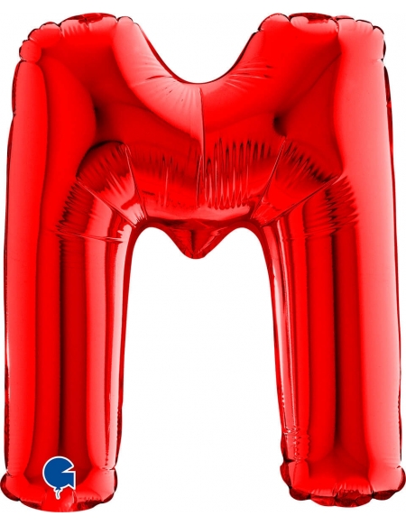 Globo Letra M de 36cm Roja - Foil Poliamida - G14328R