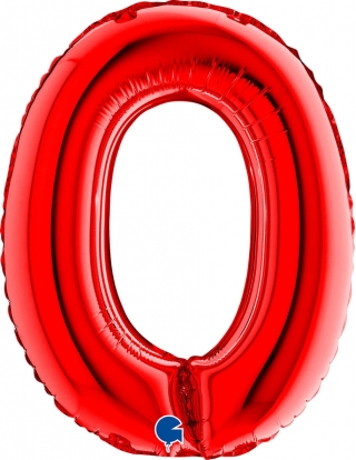 Globo Letra O de 36cm Roja - Foil Poliamida - G14348R