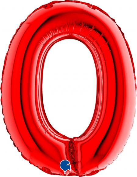 Globo Letra O de 36cm Roja - Foil Poliamida - G14348R