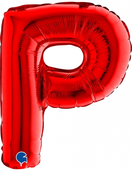 Globo Letra P de 36cm Roja - Foil Poliamida - G14358R