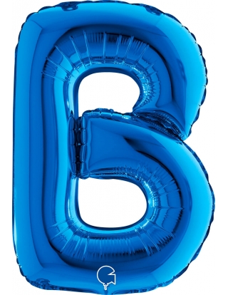 Globo Letra B de 36cm Azul - Foil Poliamida - G14210B