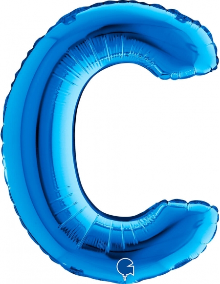 Globo Letra C de 36cm Azul - Foil Poliamida - G14220B
