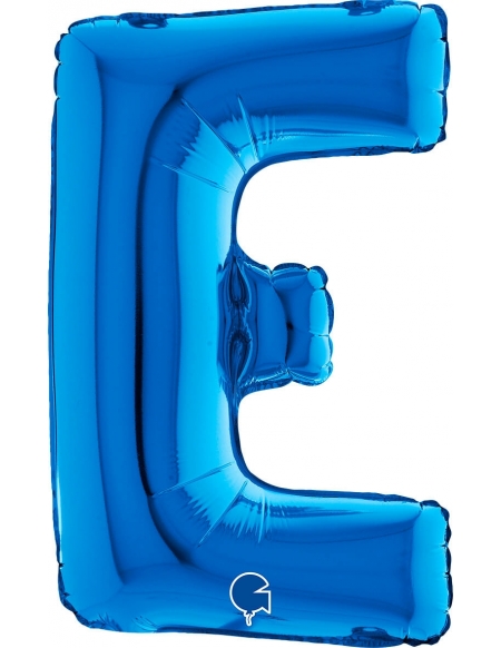 Globo Letra E de 36cm Azul - Foil Poliamida - G14240B