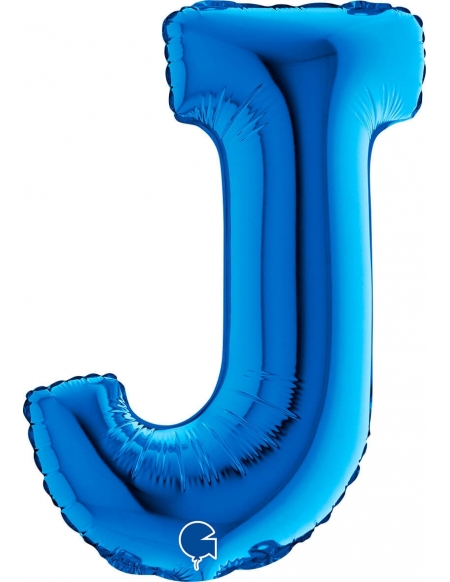 Globo Letra J de 36cm Azul - Foil Poliamida - G14290B