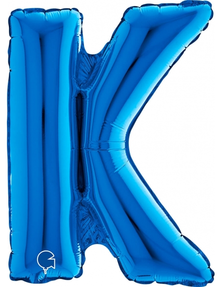 Globo Letra K de 36cm Azul - Foil Poliamida - G14300B