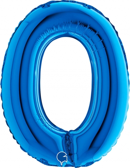 Globo Letra O de 36cm Azul - Foil Poliamida - G14340B