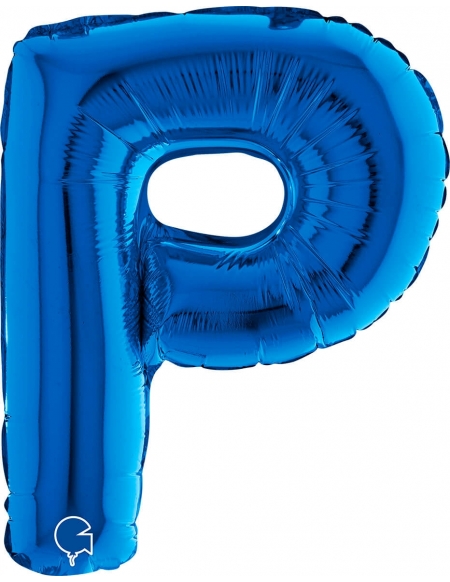 Globo Letra P de 36cm Azul - Foil Poliamida - G14350B