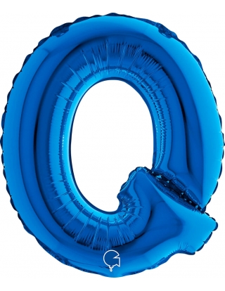 Globo Letra Q de 36cm Azul - Foil Poliamida - G14360B