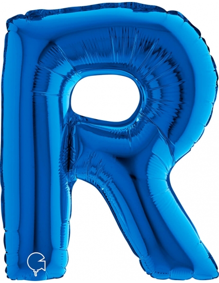 Globo Letra R de 36cm Azul - Foil Poliamida - G14370B
