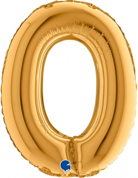 Globo Numero 0 de 36cm Oro - Foil Poliamida - G14020G