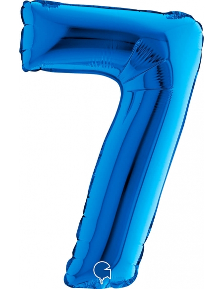 Globo Numero 7 de 36cm Azul - Foil Poliamida - G14007B