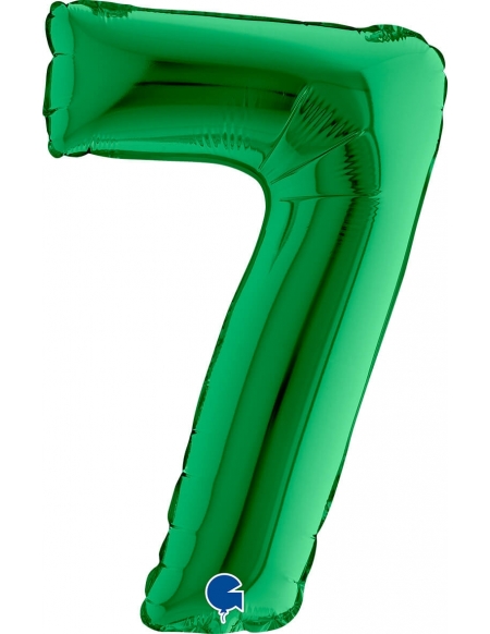 Globo Numero 7 de 36cm Verde - Foil Poliamida - G14037GR