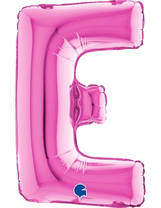 Globo Letra E de 36cm Rosa - Foil Poliamida - G14241F