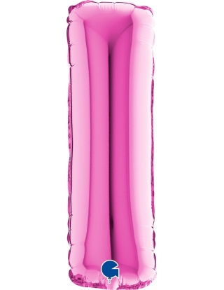Globo Letra I de 36cm Rosa - Foil Poliamida - G14281F