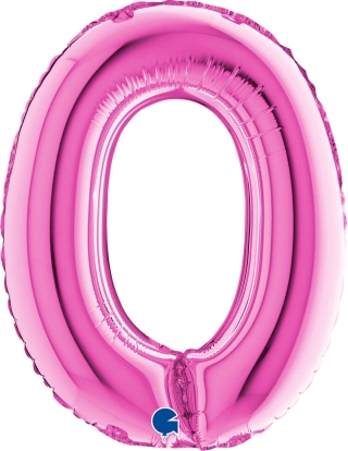 Globo Letra O de 36cm Rosa - Foil Poliamida - G14341F