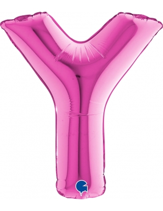 Globo Letra Y  de 36cm Rosa - Foil Poliamida - G14441F