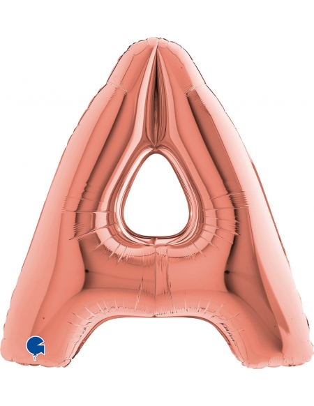 Globo Letra A Oro Rosa 100cm