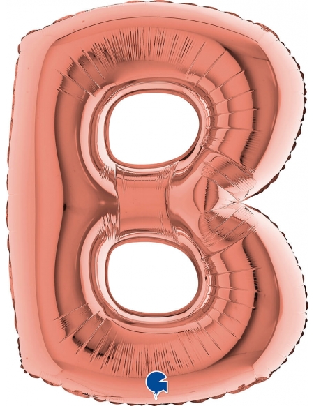 Globo Letra B Oro Rosa 100cm