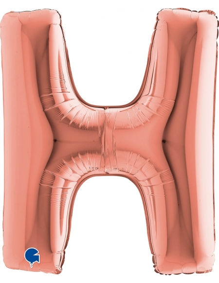 Globo Letra H Oro Rosa 100cm