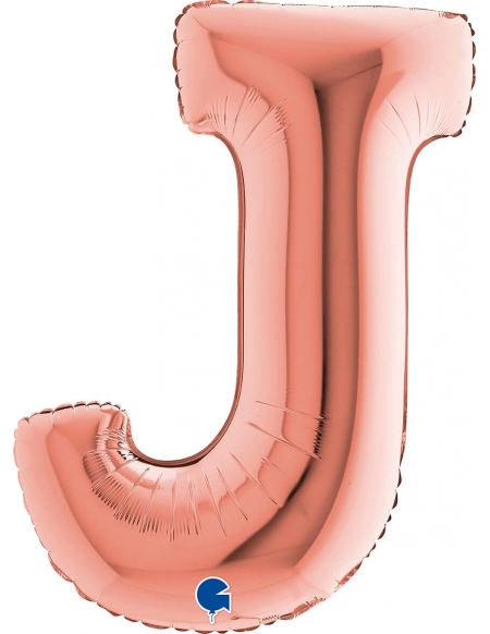 Globo Letra J Oro Rosa 100cm