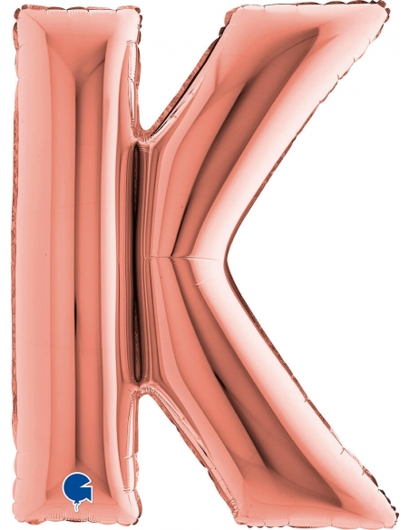 Globo Letra K Oro Rosa 100cm