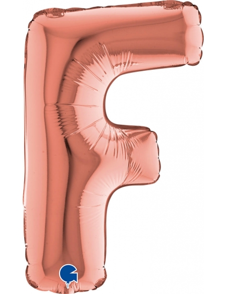 Globo Letra F Oro Rosa 36cm