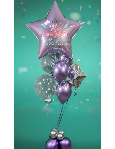 Ramo de globos Lavanda - Personalizado