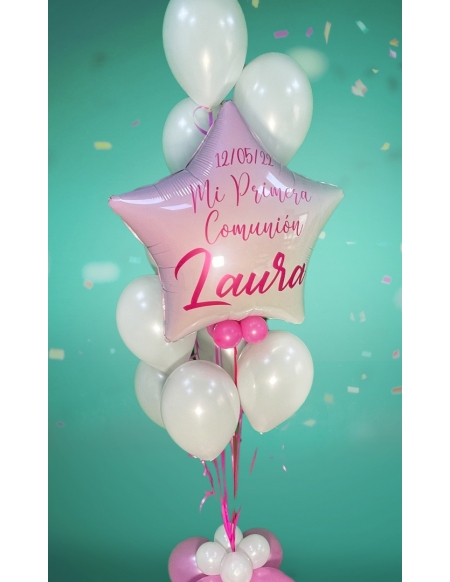 Ramo de globos Mi primera comunión lettering -...