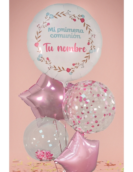 Ramo de globos Mi primera comunión personalizado
