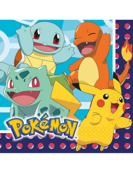 Servilletas Pokemon de 33x33cm 16 UDS