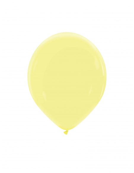 Globo Redondo Premium Pastel 13cm Crema de Amarillo Limon - Bolsa 100 UDS