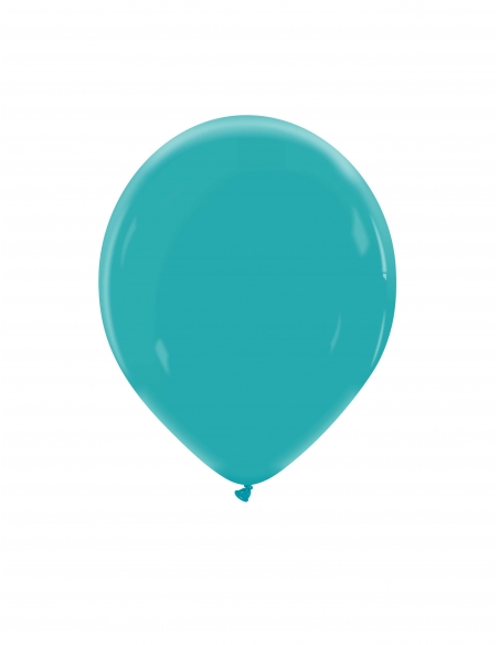 Globo Redondo Premium Pastel 13cm Azul Pavo Real - Bolsa 100 UDS