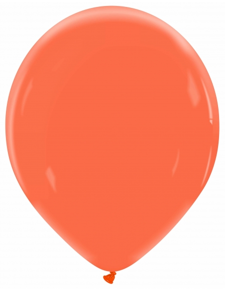 Globo Redondo Premium Pastel 32cm Coral - Bolsa 100 UDS