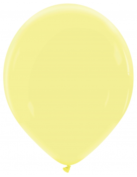 Globo Redondo Premium Pastel 32cm Crema de Amarillo Limon - Bolsa 100 UDS