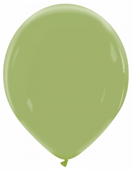 Globo Redondo Premium Pastel 32cm Verde Oliva - Bolsa 100 UDS