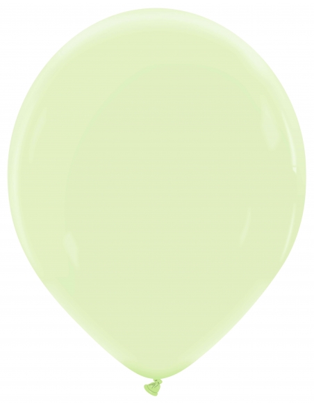 Globo Redondo Premium Pastel 32cm Verde Te - Bolsa 100 UDS