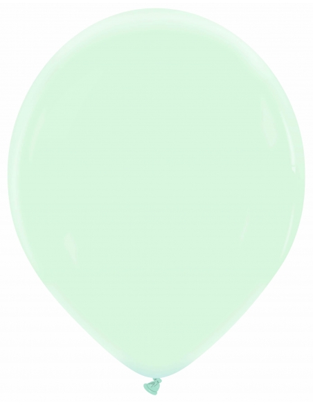 Globo Redondo Premium Pastel 32cm Verde Crema Menta - Bolsa 100 UDS