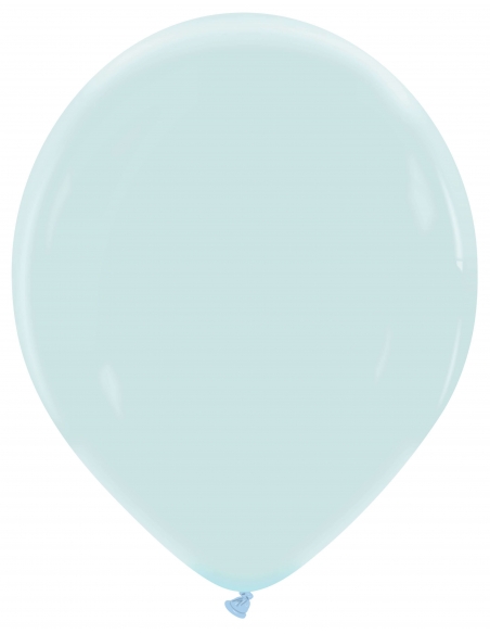 Globo Redondo Premium Pastel 32cm Azul Maya - Bolsa 100 UDS