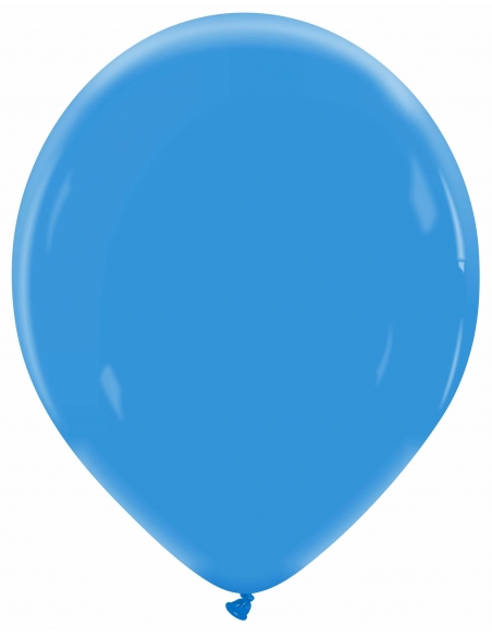 Globo Redondo Premium Pastel 32cm Azul Cobalto - Bolsa 100 UDS