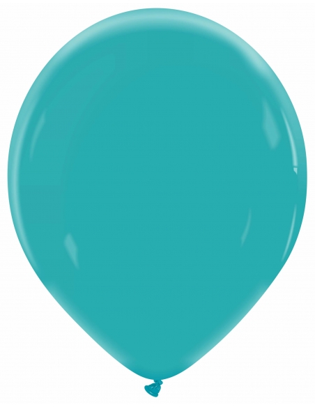 Globo Redondo Premium Pastel 32cm Azul Pavo Real - Bolsa 100 UDS