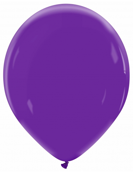 Globo Redondo Premium Pastel 32cm Morado Real - Bolsa 100 UDS