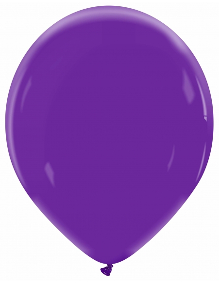 Globo Redondo Premium Pastel 32cm Morado Real - Bolsa 100 UDS