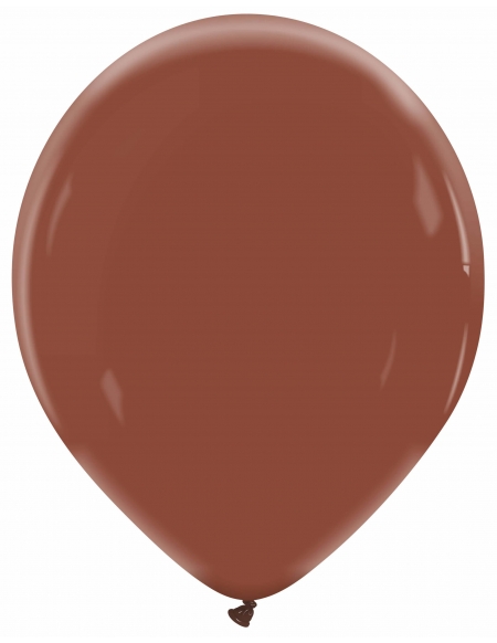 Globo Redondo Premium Pastel 32cm Marron Chocolate - Bolsa 100 UDS