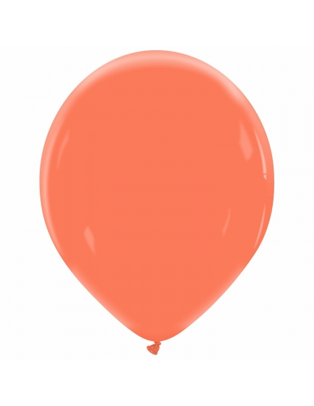 Globo Redondo Premium Pastel 36cm Coral - Bolsa 50 UDS