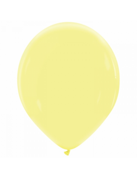 Globo Redondo Premium Pastel 36cm Crema de Amarillo Limon - Bolsa 50 UDS