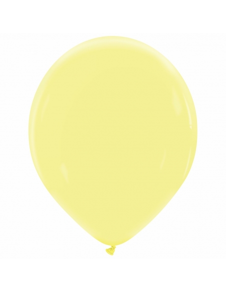 Globo Redondo Premium Pastel 36cm Crema de Amarillo Limon - Bolsa 50 UDS